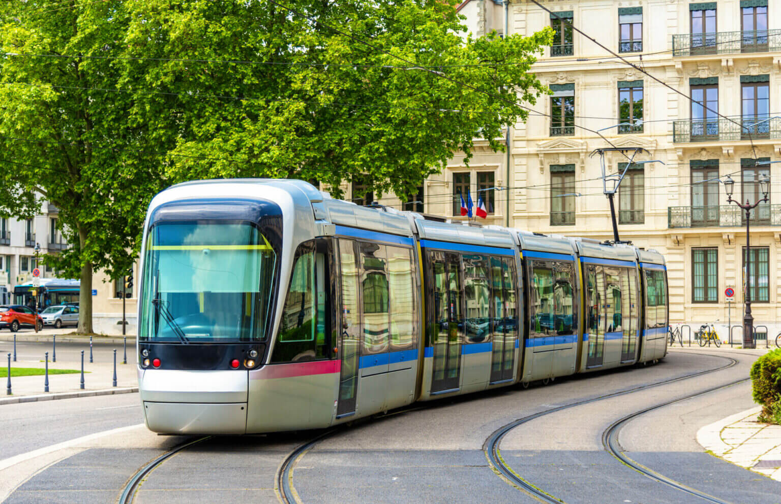Modern tram of Grenoble - France, Rhone-Alpes