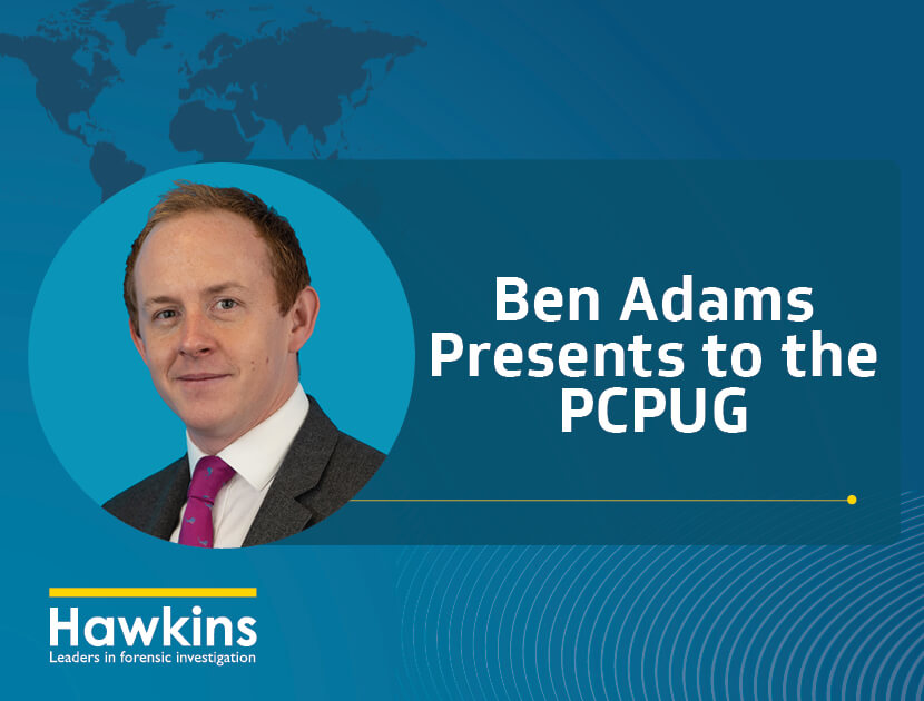 News image to promote that Ben Adams Presented to the PCPUG