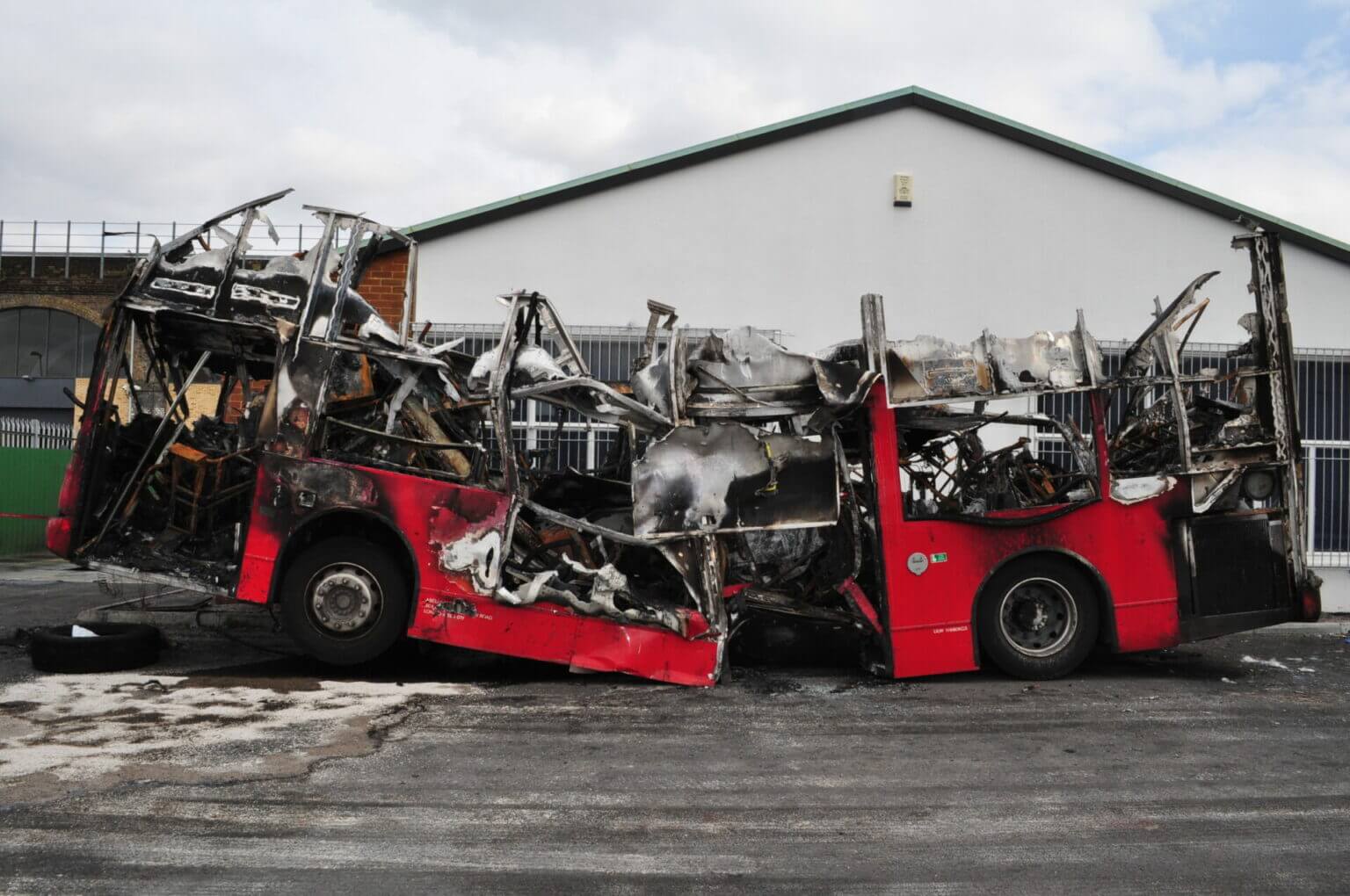 London bus fire 2012