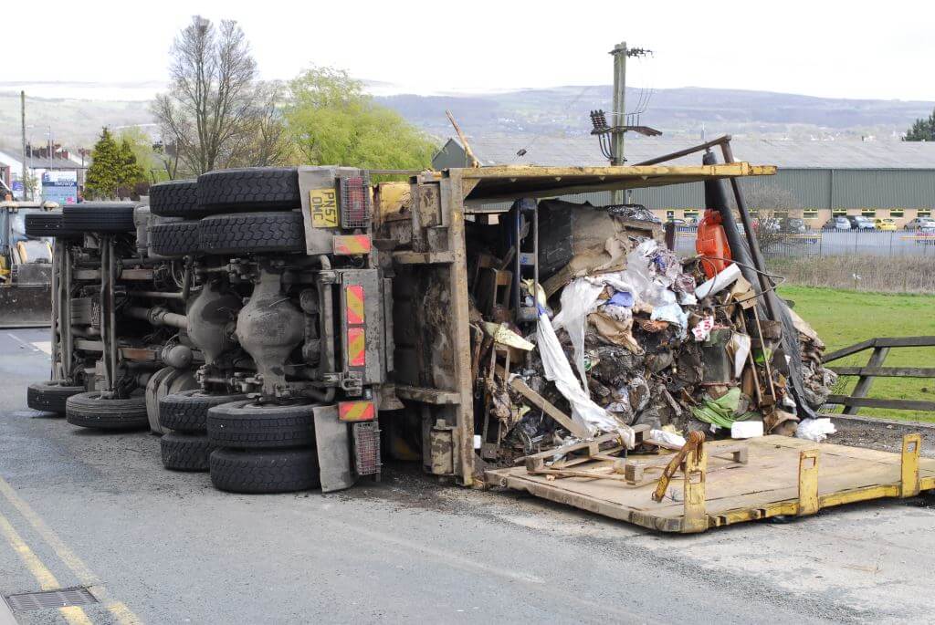 over turned HGV