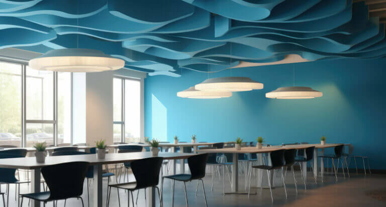 lowered ceiling for better acoustics